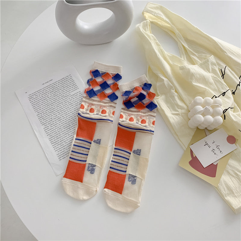 Retro Sheer Socks
