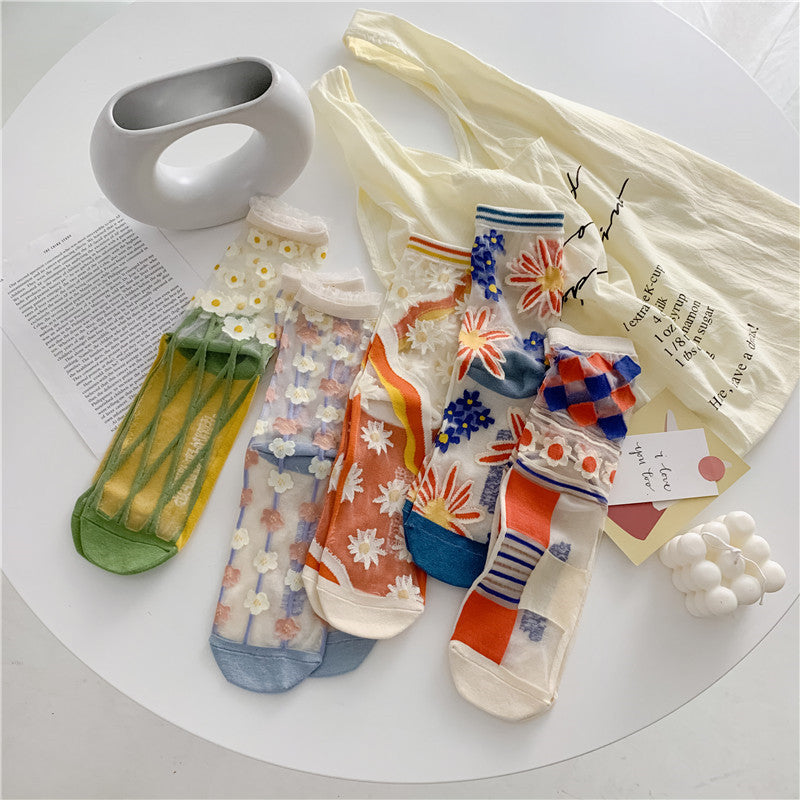 Retro Sheer Socks