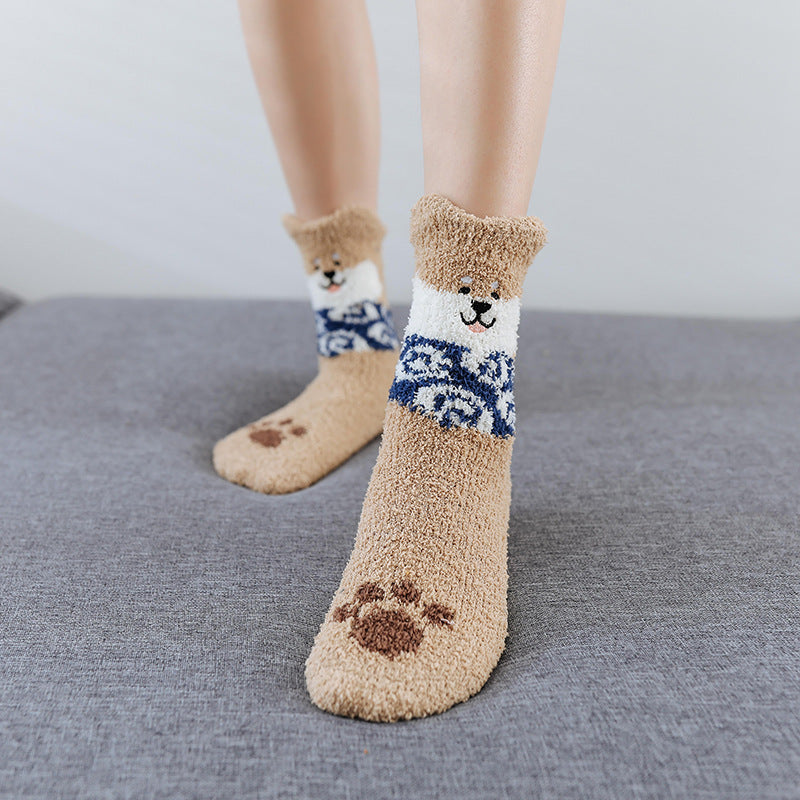 Plush Puppy Lounge Socks