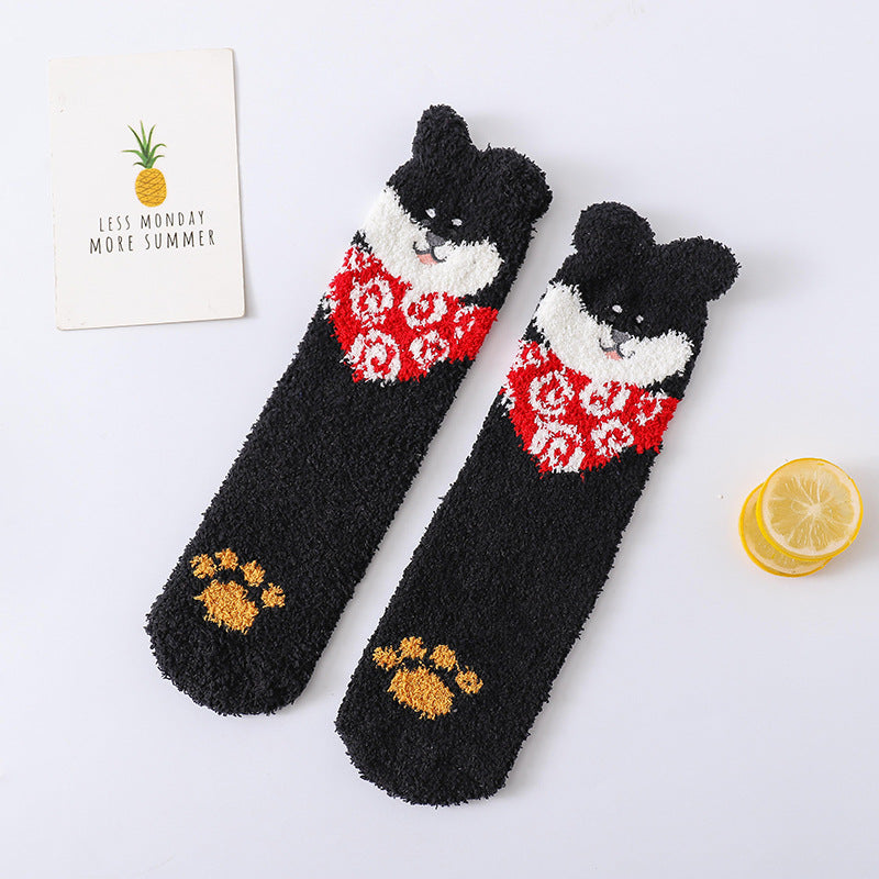 Plush Puppy Lounge Socks