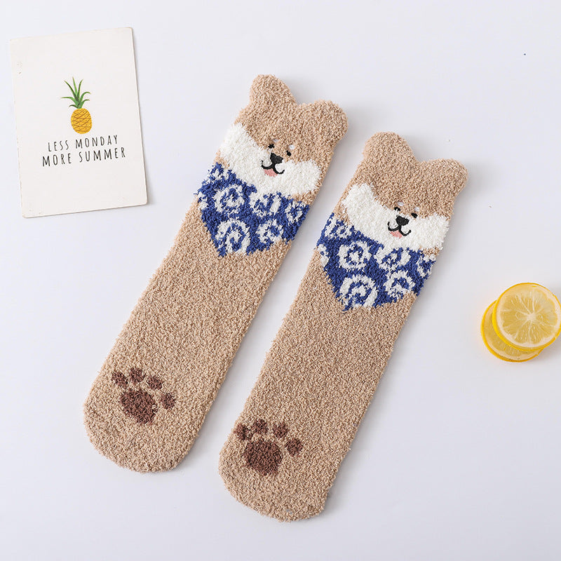 Plush Puppy Lounge Socks