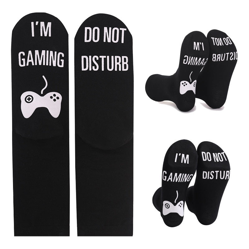 Male Cotton Mid Letter Socks