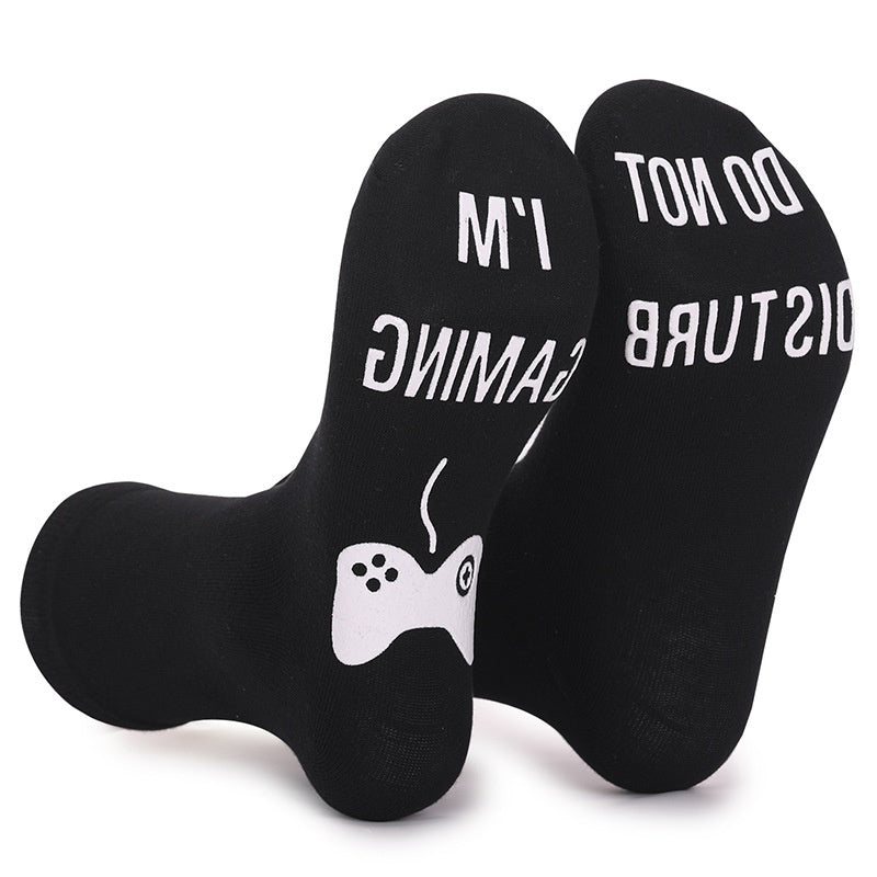 Male Cotton Mid Letter Socks