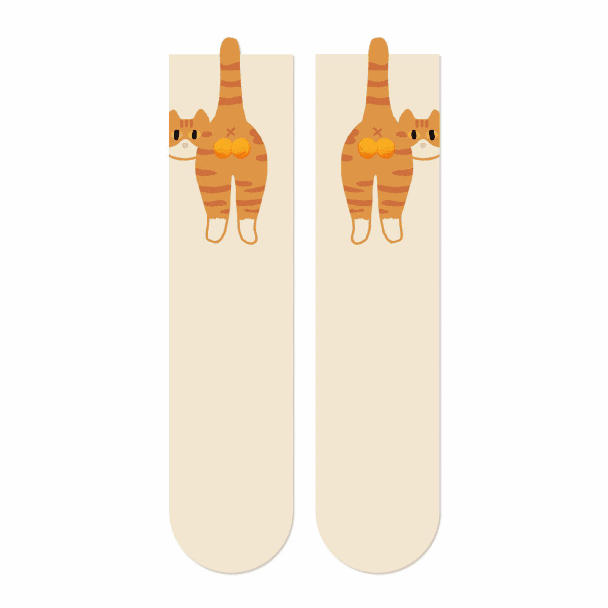 Female Cat Cotton Mid Socks