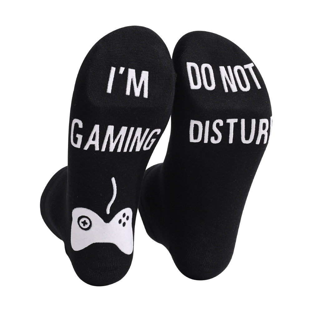 Male Cotton Mid Letter Socks